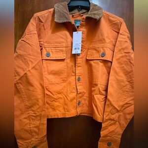 Wild Fable Orange Jacket with Brown Collar